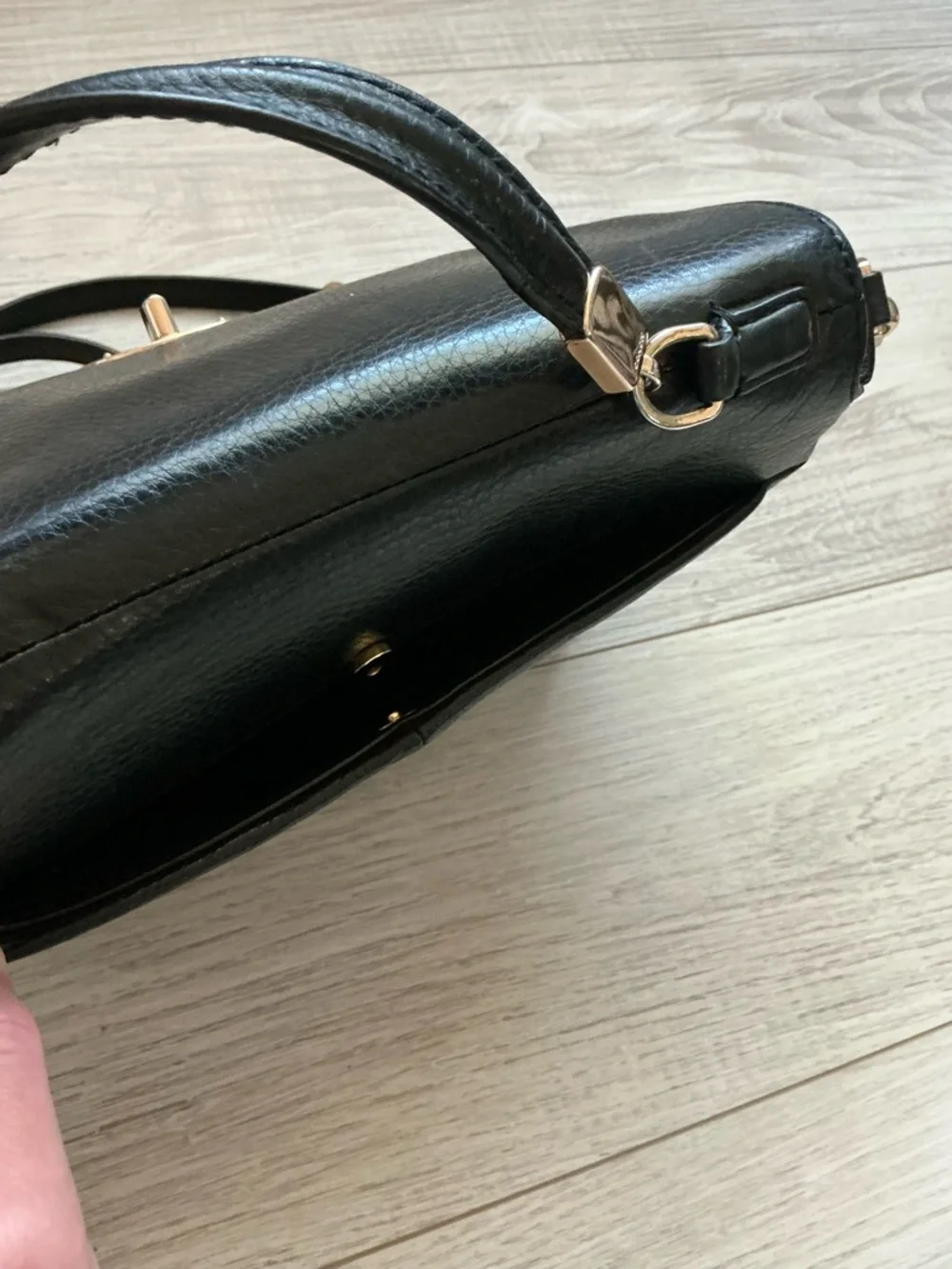 Coach Black Leather Satchel with Gold Hardware - Picture 5 of 9